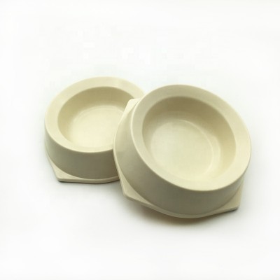 Customized cute Biodegradable ecofriendly small pet feeding bamboo fiber pet bowl